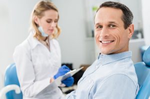 man at the dentist