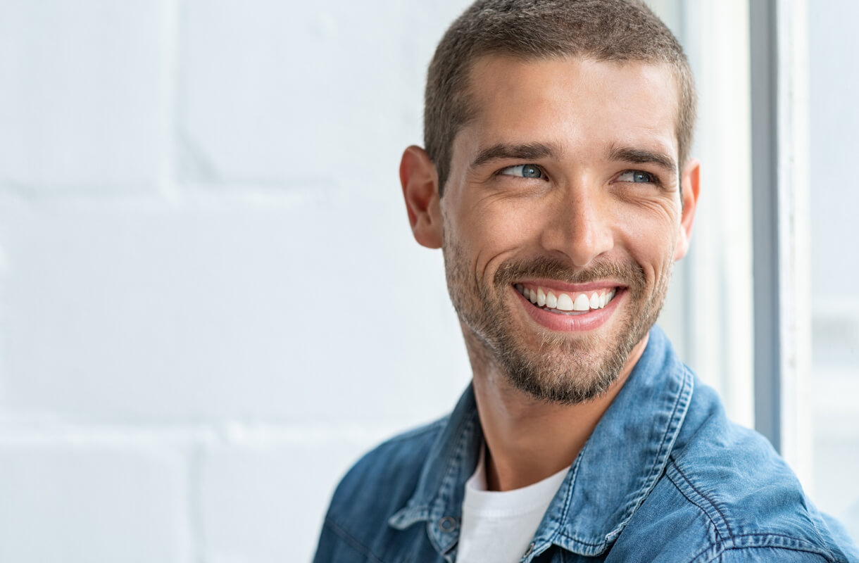 young man smiling